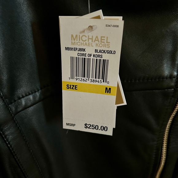 Michael Kors real leather jacket- Size Medium.  Never worn, with tags. - Picture 5 of 6